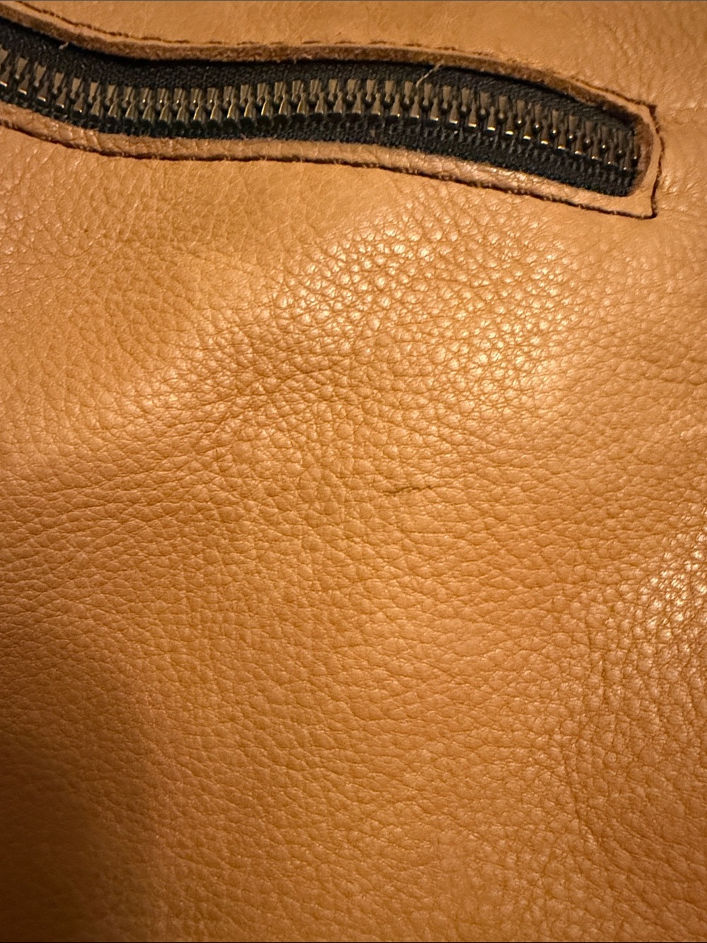 Leather Shoulder Bag in Light Tan and Black - Picture 16 of 16